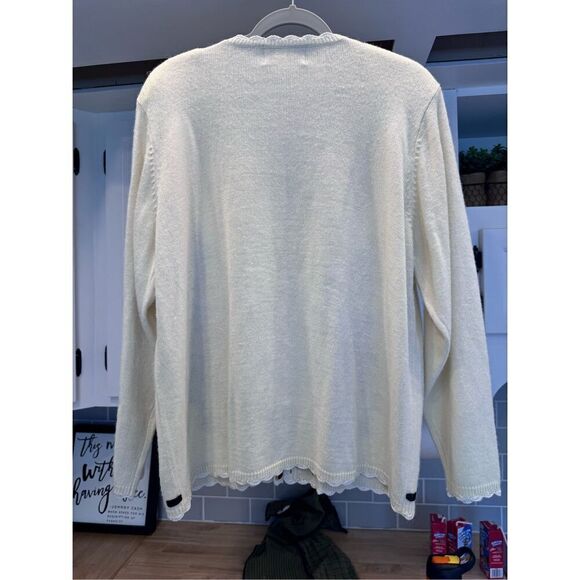 Jantzen classics size large black cream satin red embroidery Vintage - Picture 7 of 16